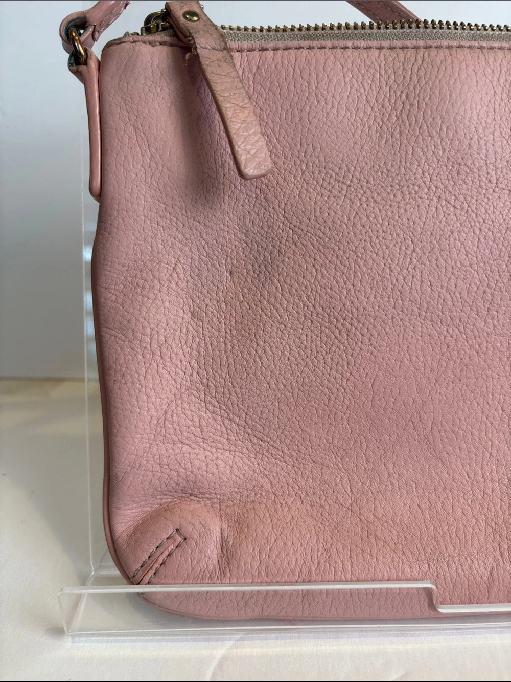 kate spade Pink Pebbled Leather Crossbody with Bow Detail